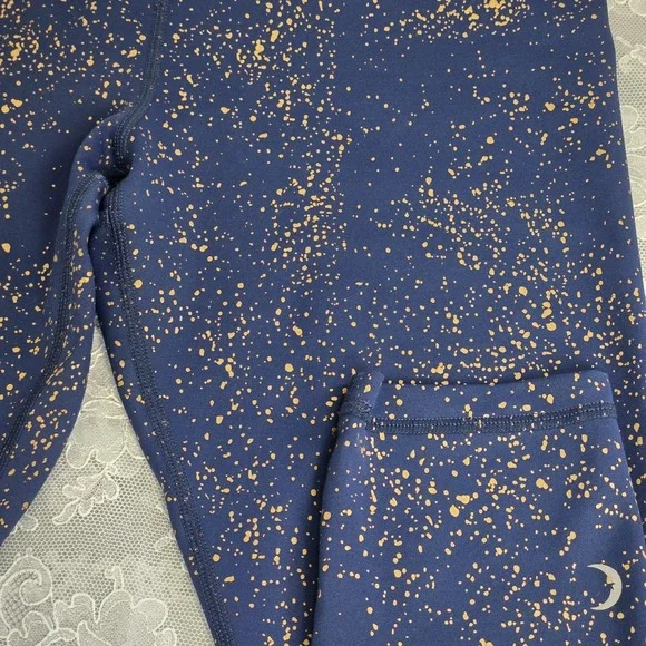 Zyia Acive Blue Gold Leggings Lightweight Womens Size 6/8 - Picture 4 of 9